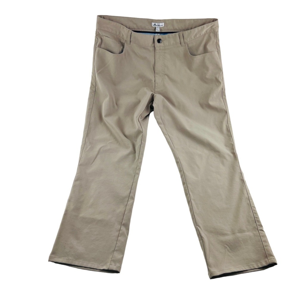 Peter Millar Summer Comfort Crown Brown 5 Pocket‎ Polyester Golf Pant Size 38X28